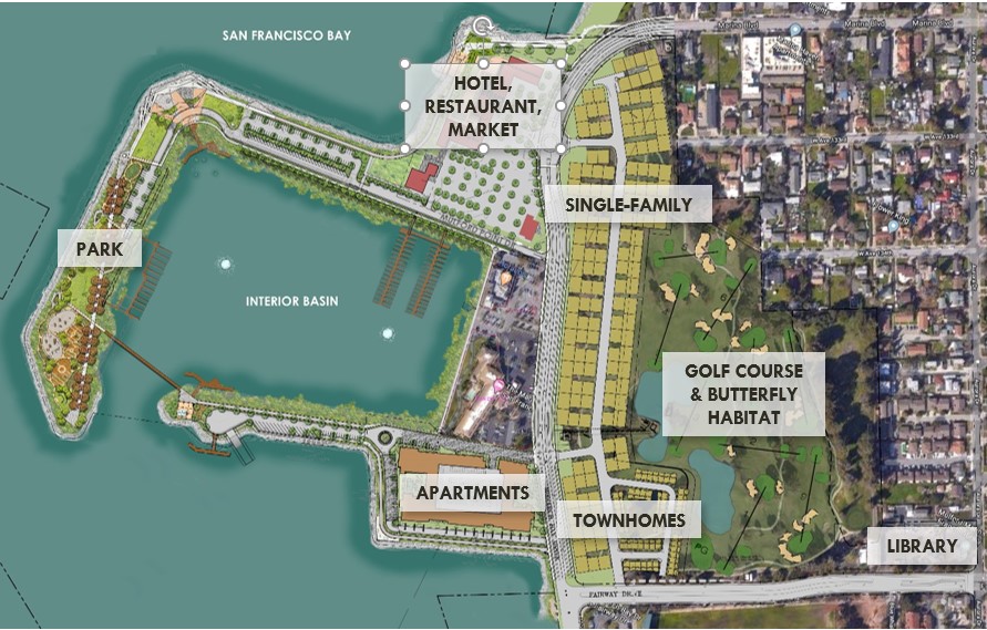 Site plan of Shoreline Development.